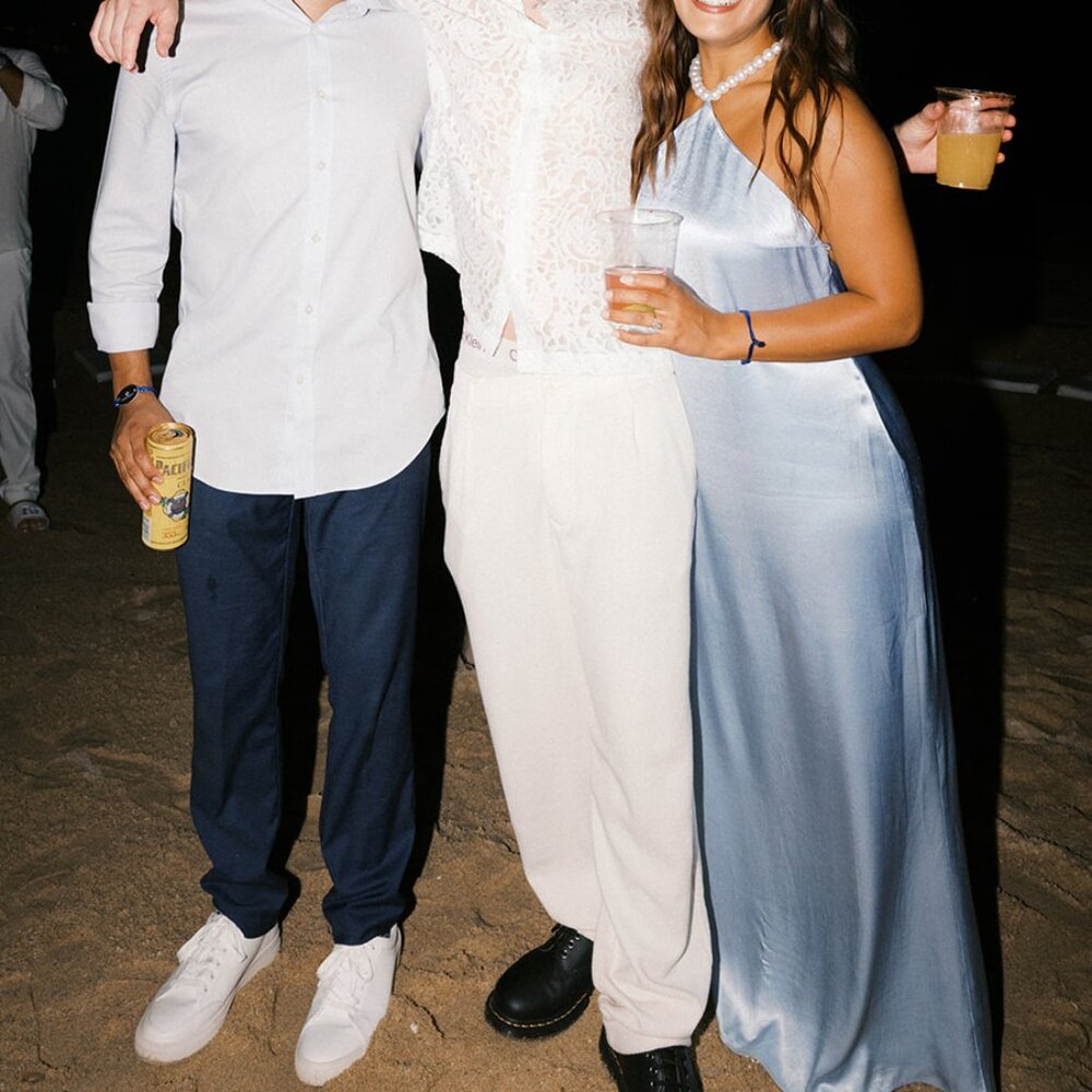 Meshki Blanche Satin Pearl Halter Maxi Dress - Cornflower Blue